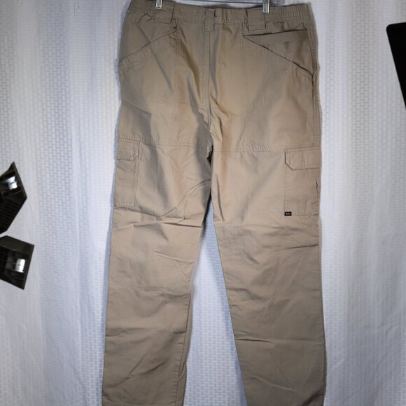 5.11 Tactical Series Size 40/34 (33") 100% Cotton Elastic sides khaki color - Picture 7 of 13